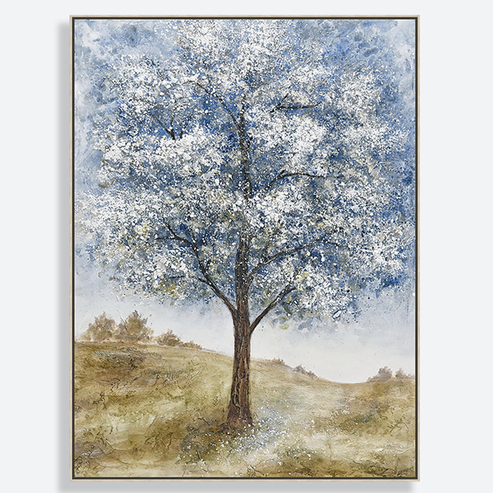 Blue Tree Hand Painted Oil Painting Wall Art