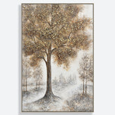 Brown Trees Hand Painted Oil Painting Canvas Wall Art