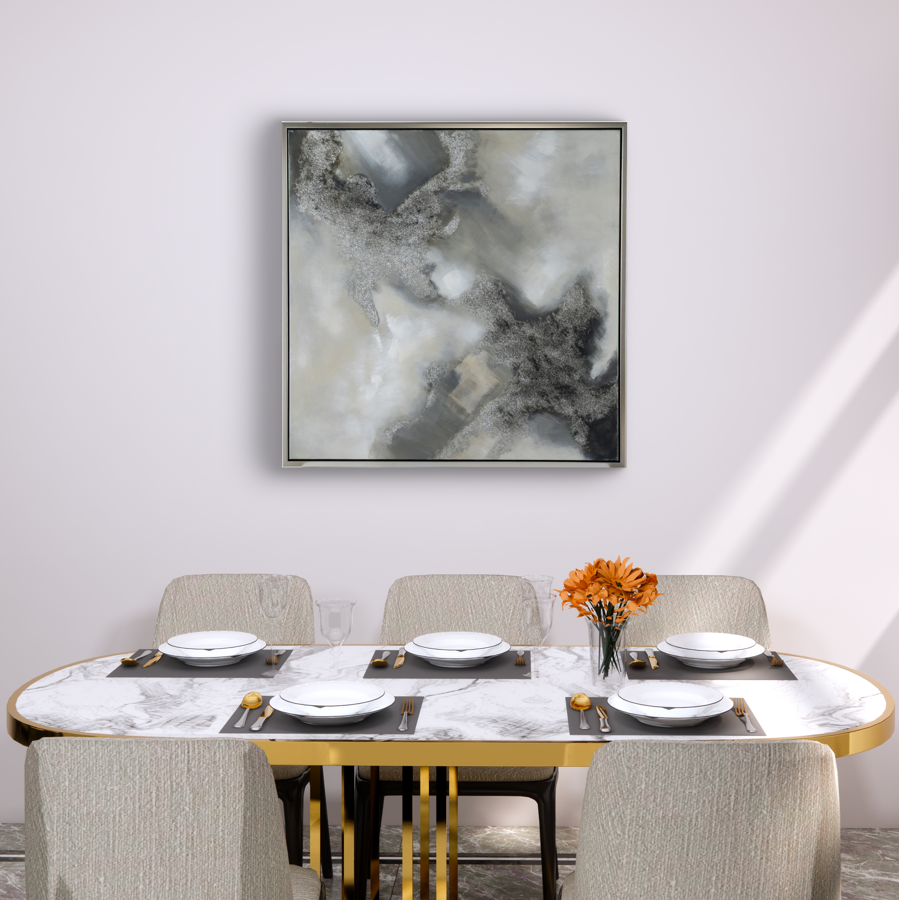 Contemporary The Stormy Skies Framed Wall Art