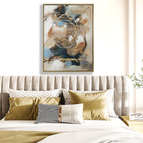 Modern Whirlwind Framed Hand-painted Wall Art