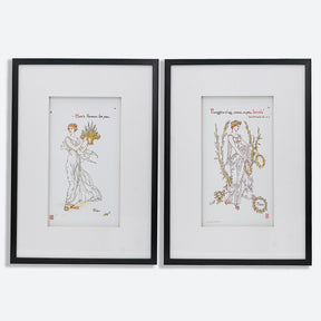 Traditional Greek Goddess S/2 Picture Frame Wall Art