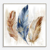 Feather Half Hand Painted Oil Painting Wall Art