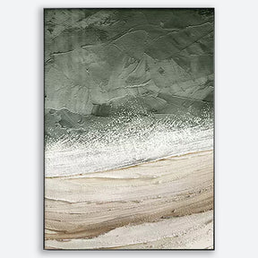 Contemporary Style Abstract Wavy Texture Framed Wall Art