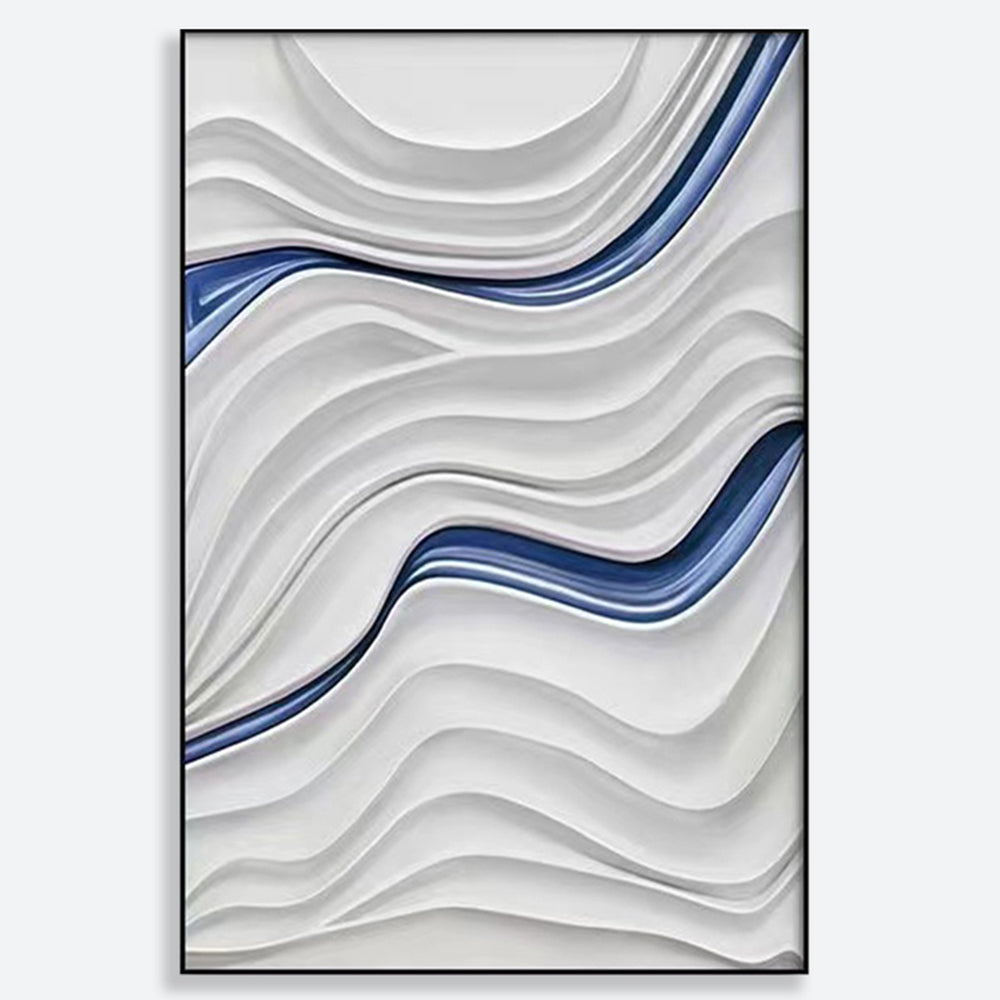 Contemporary Minimalist Abstract Geometric Wavy Wall Art