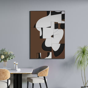 Geometric Abstract 3D Stereoscopic Minimalist Modern Framed Wall Art