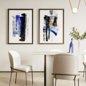 Blue And Black Rosanna Abstract Wall Art