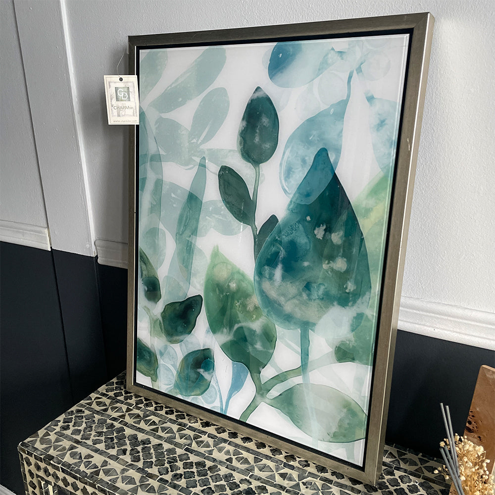 CHARMDÉC Green leaves natural and fresh two-piece wall art