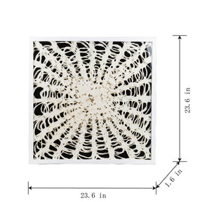 White And Black Spider Web Cutout Wall Art