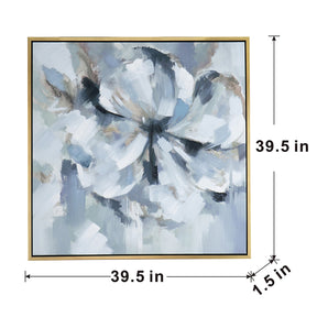 Modern Abstract Floral Pattern Square Art Oil Painting